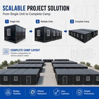 Maisons modulaires portables modernes en panneaux sandwich imperméables et respirants, maisons préfabriquées en conteneurs pour l'hébergement des travailleurs