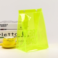 Faible MOQ, seulement 50 pièces, trousse de toilette en PVC transparente personnalisée, colorée, néon, pour cosmétiques, maquillage, soins de la peau, sac cadeau en plastique imperméable