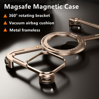 Étui magnétique pour téléphone en aluminium sans cadre Z pour iPhone 13 14 15 16 Pro Max avec protection à 360° ° Étui de téléphone portable avec support rotatif