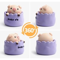 Bobblehead pig – décoration en résine, personnalité créative, décoration de voiture, décoration de gâteau d'anniversaire cuit