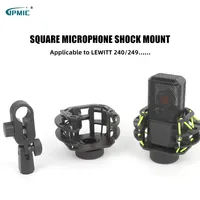 Support antichoc carré en plastique pour microphone de diffusion en direct Lewitt LCT-240 Pro, support d'enregistrement et pied de microphone