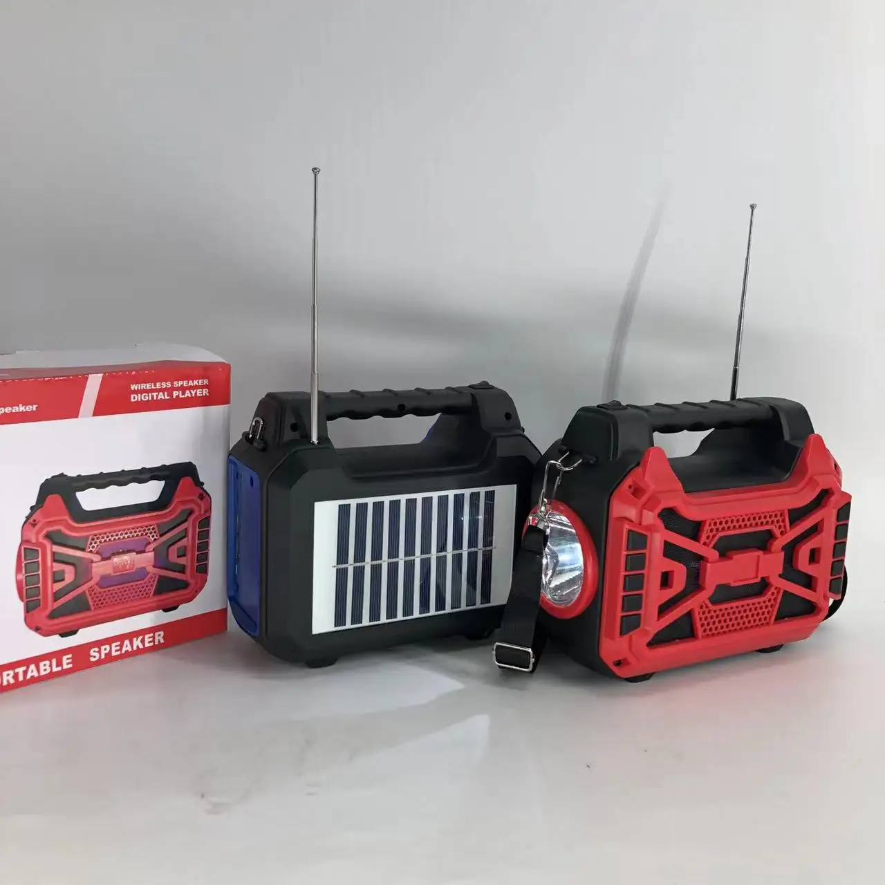 Перезаряжаемая портативная солнечная зарядка наружная аварийная Беспроводная FM-AM радио динамик с Power Bank фонарик