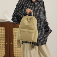 Sac à dos décontracté et léger en toile pour femme BSCI GRS, idéal pour les trajets quotidiens, les voyages et l'école, en nylon imperméable pour le commerce international