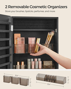 <span class=keywords><strong>Armoire</strong></span> <span class=keywords><strong>à</strong></span> <span class=keywords><strong>bijoux</strong></span> avec miroir <span class=keywords><strong>SONGMICS</strong></span>, <span class=keywords><strong>armoire</strong></span> murale encastrée avec miroir, <span class=keywords><strong>armoire</strong></span> de rangement pour <span class=keywords><strong>bijoux</strong></span> noire - Product Image 2