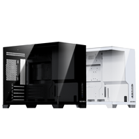 upHere M-ATX Gaming PC Case 400mm GPU Bottom PSU Computer Case Dual SSD HDD Tempered Glass Aquarium Chassis UC02