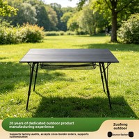 Nouvelle table pliante portable en alliage d'aluminium pour pique-nique et camping, mobilier de loisirs d'extérieur