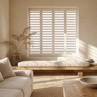 Volets de plantation sur mesure à lamelles réglables pour fenêtres intérieures, idéaux pour le salon, la chambre et la décoration intérieure