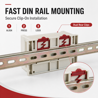 Boîtiers de projet informatiques Vange One Chip en plastique PC/ABS, châssis DIY IP54 145*90*72mm pour dispositifs de contrôle industriels