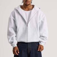 Vente en gros de sweats à capuche zippés personnalisés pour hommes, avec logo personnalisé, impression en relief, cardigans à fermeture éclair surdimensionnés, sweats à capuche unisexes