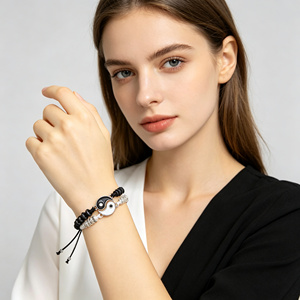 Bracelets ajustables en corde Tai Chi Yin Yang Gossip pour couples et amis, bijoux tendance pour la Saint-Valentin - Product Image 6