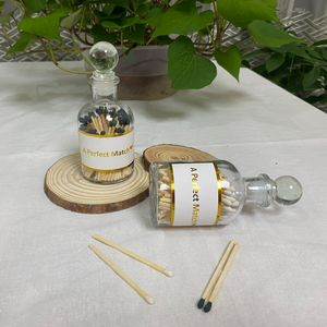 カスタムゴールド箔入りガラスマッチボトル、結婚式、婚約、自宅用、パーソナライズされたゲストギフト、装飾ギフトマッチに最適です。 - Product Image 6