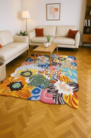 Tapis moderne fait main tufté à la main, tapis de luxe en laine sur mesure pour hôtel, villa, salon, décoration