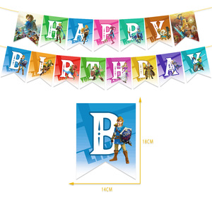 Artículos para Fiestas de Cumpleaños Infantiles con Temática de <span class=keywords><strong>ZELDA</strong></span>, Decoración de Pasteles Desechable con Temática de <span class=keywords><strong>ZELDA</strong></span>, Decoración de Fondo para Fiestas DIY, Artículos para Baño de Bebés - Product Image 5