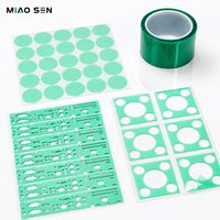 Film en polyester PET vert, ruban adhésif en silicone simple face, résistant aux hautes températures, autocollant adhésif pour l'électronique