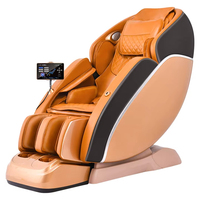 Fauteuil de massage moderne de luxe en cuir, inclinable 4D avec fonction zéro gravité, massage complet du corps, chauffage et massage des pieds