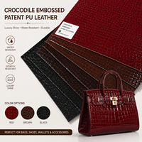 Haute qualité 0.9mm Crocodile en relief PU synthétique artificiel Faux cuir tissus PU matériel pour chaussures sacs à main supérieurs