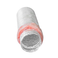 Gaine flexible industrielle ignifuge isolée en fibre de verre et feuille d'aluminium 18 pouces pour système de climatisation CVC et ventilation 1