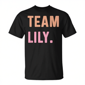 T-shirt con nome Team Lily Nera Unisex Taglia adulto SML XL XXL - Product Image 2