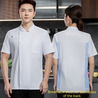 Uniforme de chef unisexe, veste de chef à manches longues et courtes, respirante, à séchage rapide, chemise de travail pour la cuisine, pour restaurant, hôtel, restauration