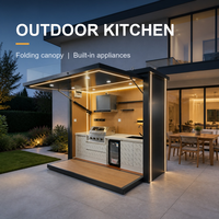 Cuisine extérieure préfabriquée pour divertissements en plein air, modules de cuisines modulaires pour patio