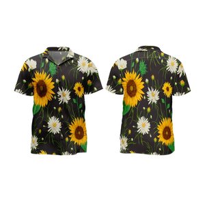 T-shirts personnalisés d'été Hawaii Fiesta Camisa Hawaiana Algodon Para Hombre Chemise <span class=keywords><strong>Hawaienne</strong></span> Aloha Beach Chemise décontractée tropicale pour homme - Product Image 5