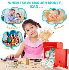 自動巻き上げ式金庫 パスワード式 ミニ クリエイティブペイント <span class=keywords><strong>ATM</strong></span> 貯金箱 子供用電子貯金箱 おもちゃ - Product Image 4