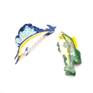 CANYUAN Design personnalisé de haute qualité 14cm grande griffe de poils d'animaux en acétate épissé mignon pince à griffe d'espadon personnalisé en gros - Product Image 1