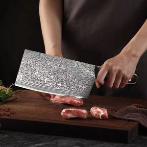 Damascus steel 7Cr17 dual-purpose cleaver/slicer/<b>bone</b> cleaver/slicer/<b>bone</b> cutter/stainless steel <b>knife</b> - Product Image 3