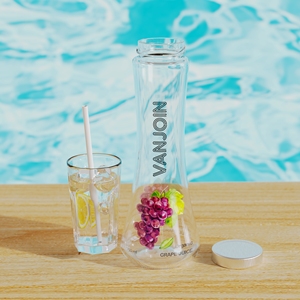 Cá Nhân Nhỏ Eo Hình 500Ml 750Ml 300Ml Thủy Tinh Chai Nước Giải Khát Rỗng Biểu Tượng Tùy Chỉnh In Ấn Chai Cho Nước Trái Cây Với Cap - Product Image 5