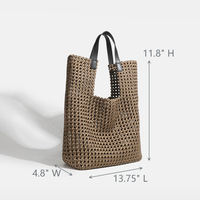 Nouveau sac bandoulière pour femme, tissé ajouré, de haute qualité, personnalisable, en néoprène, grande capacité, sacs à main pour femmes