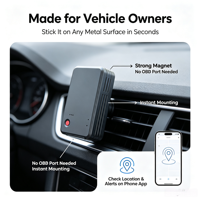 Traceur GPS 4G Magnétique Intelligent pour Flotte d'Entreprises WD1000 avec Alarme SOS, Surveillance Vocale, Géofencing et Alerte de Sur-vitesse