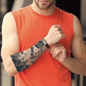 HY larga duración impermeable tatuaje de hierbas pegatina temporal flor cuerpo guapo hombres tatuaje semipermanente falso tatuaje pegatina - Product Image 1