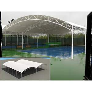 Nueva Carpa para Cancha de Baloncesto al Aire Libre con Estructura de Tensión de PVC/PVDF, Techo Parasol para Canchas de Baloncesto, Fútbol y Pádel - Product Image 1