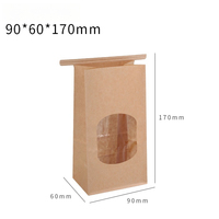 Sacs d'emballage en kraft jetables écologiques, auto-scellants, avec poignée Flexiloop, fenêtre, impression dorée sur la surface, logo personnalisé