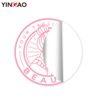 Étiquette adhésive personnalisée pour parfum, rouleau rose, imperméable, pour emballage de flacon de lotion cosmétique, autocollants personnalisés avec logo