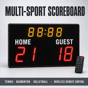 Tableau d'affichage électronique LED sportif pour <span class=keywords><strong>tennis</strong></span>, badminton, volley-ball, <span class=keywords><strong>tennis</strong></span> de <span class=keywords><strong>table</strong></span>, intérieur/extérieur, salle de sport - Product Image 1