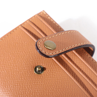 Dompet Koin Kulit Asli Mewah Kecil Khusus Wanita, Tempat Kartu Nama dengan Kancing Penutup
