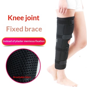 Attelle d'immobilisation du genou respirante avec sangles réglables, <span class=keywords><strong>support</strong></span> en aluminium, tissu en maille - Product Image 2