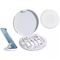 Kit Adaptador USB Multifunción 6 en 1, 60W, Cable de Carga Múltiple, Estuche, Soporte para Teléfono con Logotipo Personalizado, Bandeja, Juego de Cables de Datos, Caja de Almacenamiento