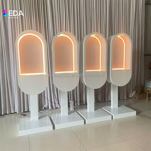 Cabina Telefónica Blanca LEDA, Decoración para Eventos, Marco Metálico, Fondo para Fotos de Bodas y Fiestas, Nueva Llegada - Product Image 5