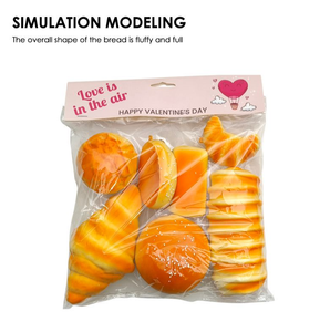 Mainan Remas busa PU lembut kualitas tinggi anti-stres roti buatan relaksasi anak-anak grosir bola stres - Product Image 6