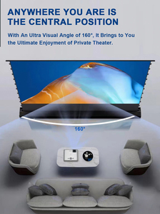 Pantalla de Proyección ALR Wupro 2023 de Última Generación, 100/120 Pulgadas, Motorizada, Enrollable desde el Suelo, CLR PET, Control Remoto, LeApex-Black Crystal-100" Alr - Product Image 3