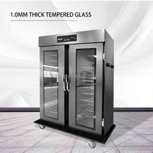 Carrito de entrega de banquetes de acero inoxidable de dos puertas comercial avanzado con panel de computadora nuevo calentador térmico gabinete de calefacción de alimentos - Product Image 4