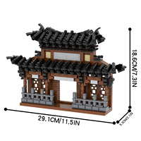Ensembles de blocs de construction de modèles d'action de fort de mur de ville militaire MOC chauds pour enfants, jouets éducatifs créatifs DIY MOC5044