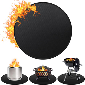 La alfombrilla redonda para fogatas LEDUN es adecuada para fogatas de una sola estufa, es una alfombrilla reutilizable a prueba de aceite e impermeable para barbacoa - Product Image 1