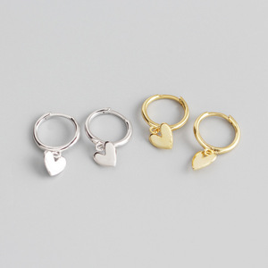 Merryshine <span class=keywords><strong>oro</strong></span> placcato S925 argento Sterling Fine piccolo cuore <span class=keywords><strong>orecchini</strong></span> a bottone <span class=keywords><strong>per</strong></span> donna e ragazza - Product Image 1