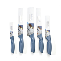Ensemble de couteaux de cuisine en acier inoxydable avec manche en plastique