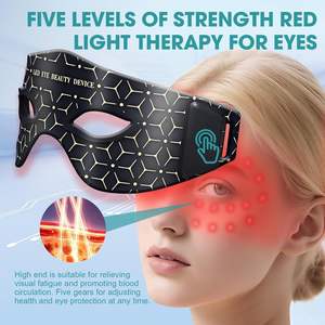 Masque oculaire LED rechargeable à lumière rouge, appareil de beauté stimulant le collagène, anti-rides, atténuant les cernes pour le rajeunissement de la peau - Product Image 2
