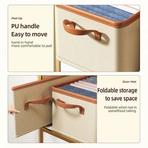 Organisateur de vêtements pliable pour la maison, boîte de rangement et bac de rangement pour tiroirs de placard, pour vêtements, jeans et rangement de placard - Product Image 4