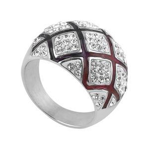 Bague en Zircon Tendance Couleur Personnalisée Résine Transparente Boucle Fermée Acier Inoxydable Inaltérable Bague de Mode pour Anniversaires et Occasions Spéciales - Product Image 5